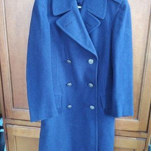 US AIR FORCE MENS 34L VINTAGE PEMBROKE DOUBLE BREASTED 100% WOOL COAT NO DAMAGE!